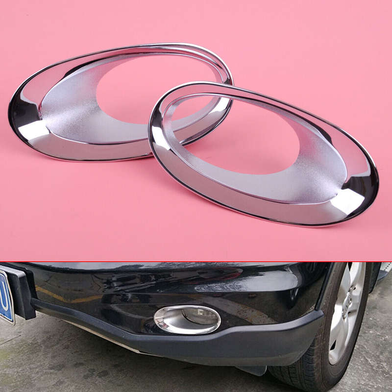 Chrome L/R Front Fog Light Lamp Bumper Trim Cover Fit for Honda CRV CR-V 10-11
