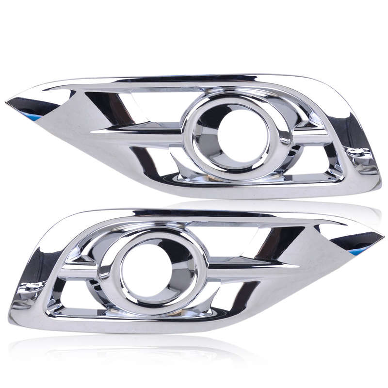 2pcs Chrome Plated Fog Light Lamp Bezel Trim Cover Fit for Honda CR-V 2012-2014