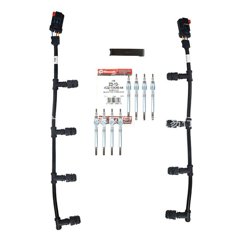 ZD13 glow plug & Harness Kit 4C3Z12A342AA FIt For Ford F250 F350 F450 6.0L