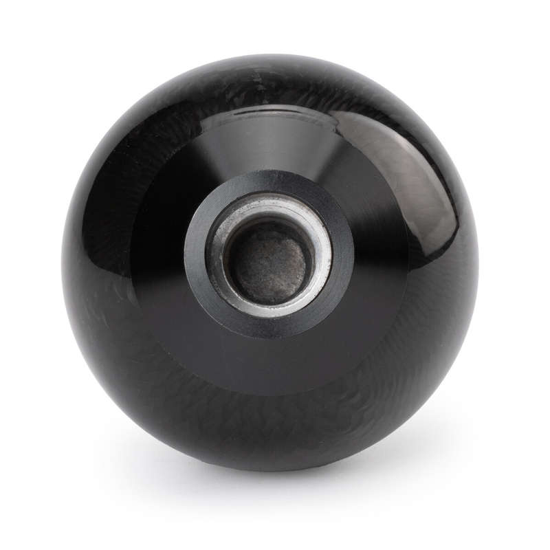 Universal Round Shift Knob 5 6 Speed Carbon Fiber Gear Shifter Knob w/ Adapters