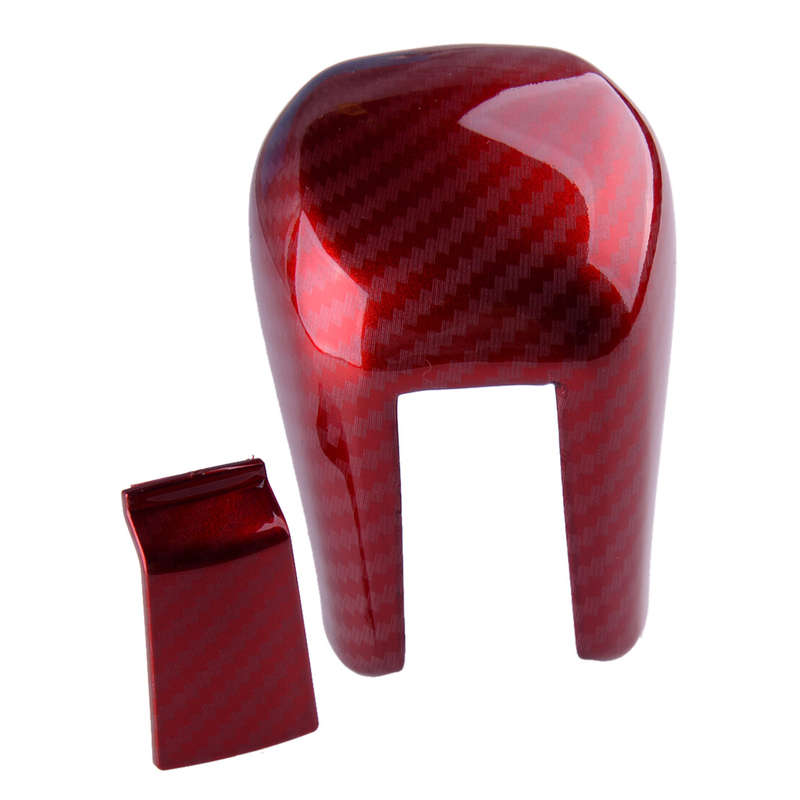 Fit For Honda Civic 10th Carbon Fiber Style Red Gear Lever Shift Knob Cover