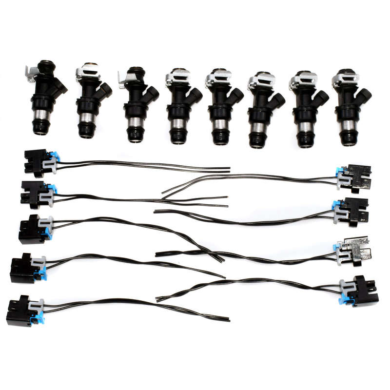 Fuel Injector & Pigtail Wire Connector Set 17pcs Fit 01-07 GMC Cadillac 17113553