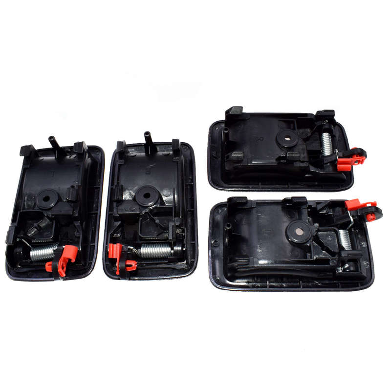 Door Handles Inside Interior Black LH & RH Set 4PCS for Tercel 4Runner Tacoma