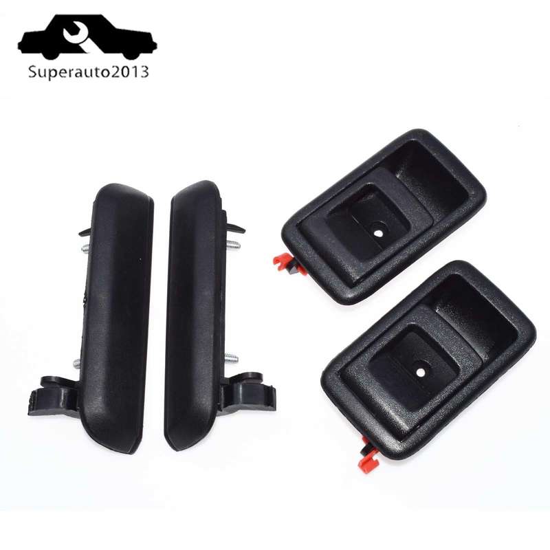 4PCS Exterior & Interior Door Handle Rear Left Right For Toyota Tacoma Tercel