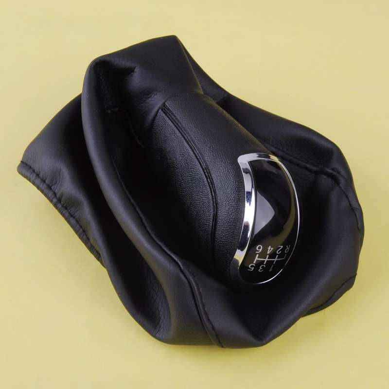 MT 6 Speed Gear Shift Knob w/ Boot Cover Fit for Mercedes-Benz C-Class W203 S203