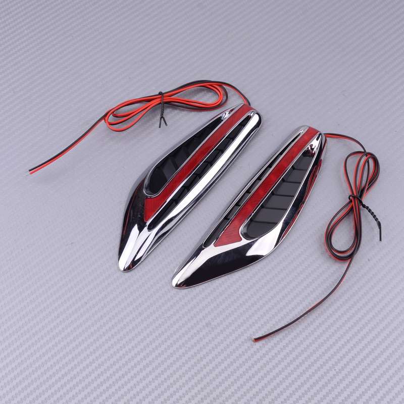 Universal Car Fender LED Side Marker Light Turn Signal Lamps Indicator Red