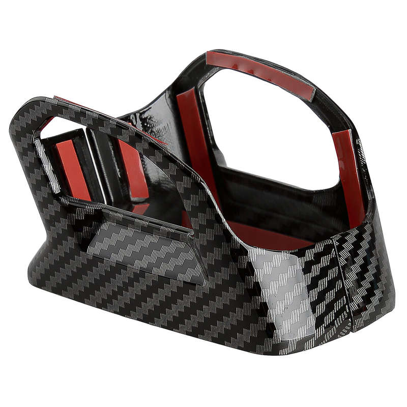 2pcs Carbon Fiber Look Shift Knob Base Cover Trim Fit for Mitsubishi Outlander