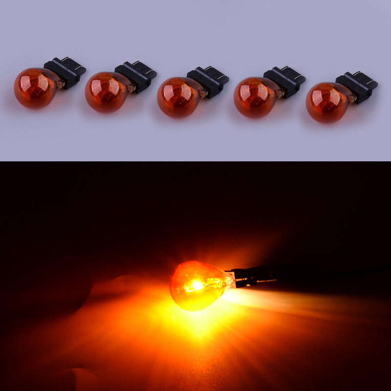 5x 3157 Amber Light Bulbs Tail Brake Backup Reverse Signal Lamp Turn Signal