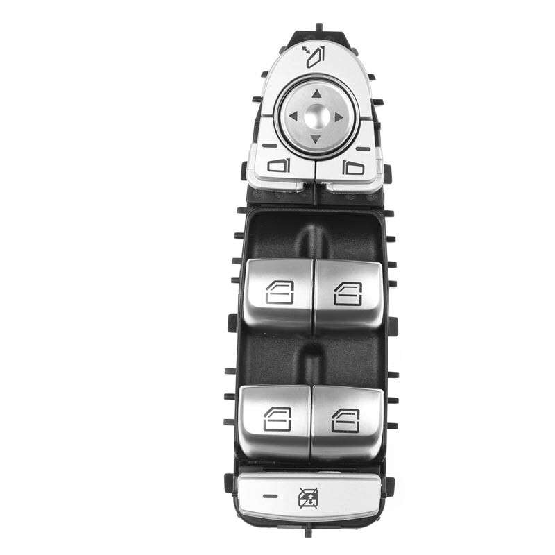 Black For Mercedes-Benz C Class AMG Power Master Window Control Switch Button