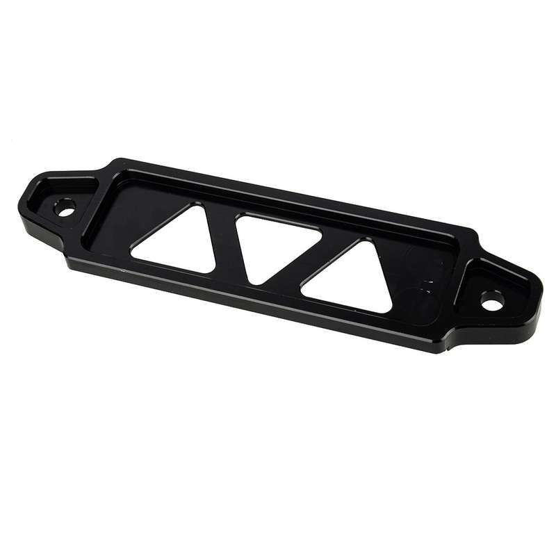 Black Aluminum Car Auto Battery Tie Down Mount Bracket Brace Cover Bar New
