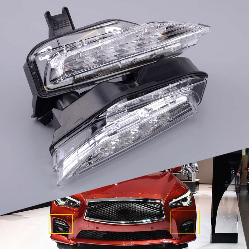 Left &Right Front Bumper Turn Signal Light Lamp Fit For Infiniti Q50 2014-18 New