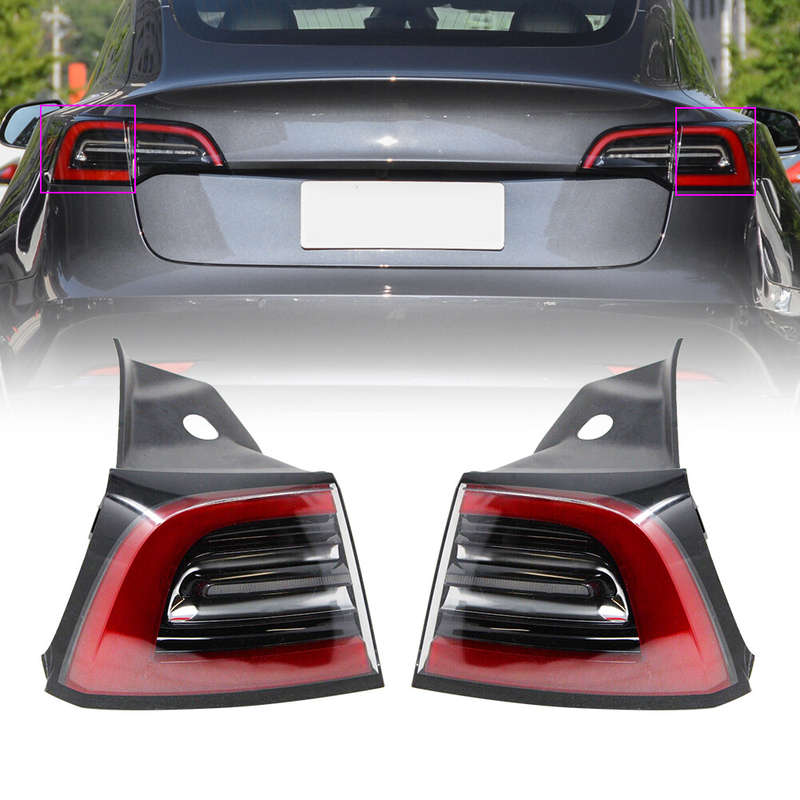 Car L & R Outer Rear Tail Light Brake Lamp Fit for Tesla Model 3/Y 2020-2022