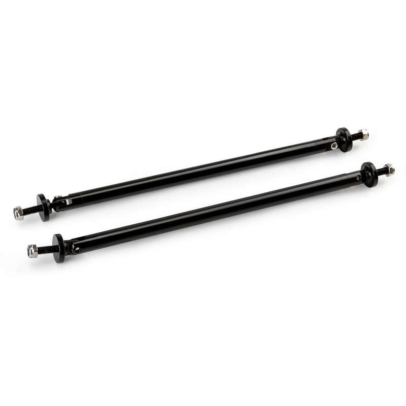 2X Support Bar Front Adjustable Bumper Lip Splitter Spoiler Strut Rod Tie Black