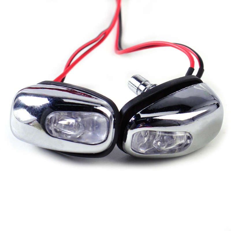 Universal 2pcs Colorful LED Light Windshield Washer Wiper Jet Water Spray Nozzle
