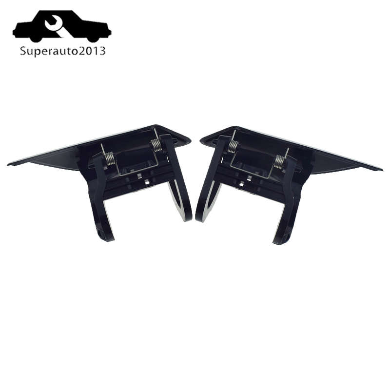 Pair Front LH RH Headlight Washer Nozzle Cover For 2010-2013 Mercedes-Benz E550