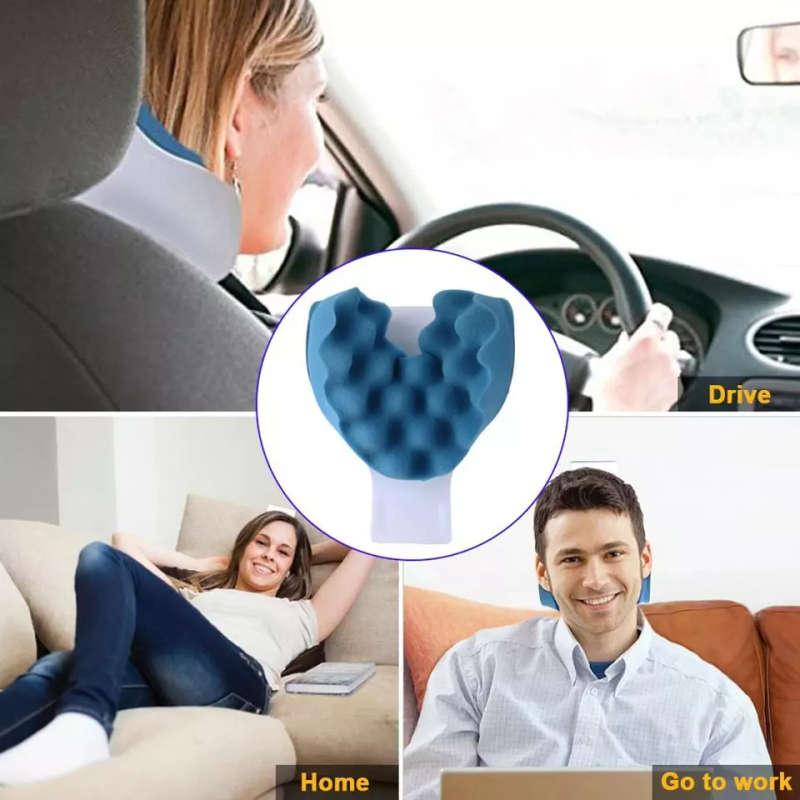 Stiff Neck and Shoulder Relaxer Pain Relief Spine Support Traction Pillow