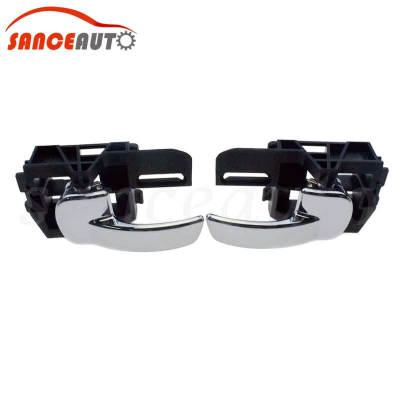 Pair Left Right Interior Door Handles Chrome For NISSAN QASHQAI J10 2004-2013