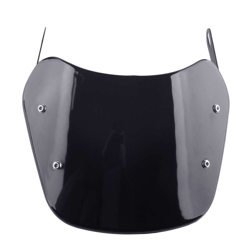 Universal Motorcycle 5-7'' Round Headlight Windshield Windscreen Black Acc