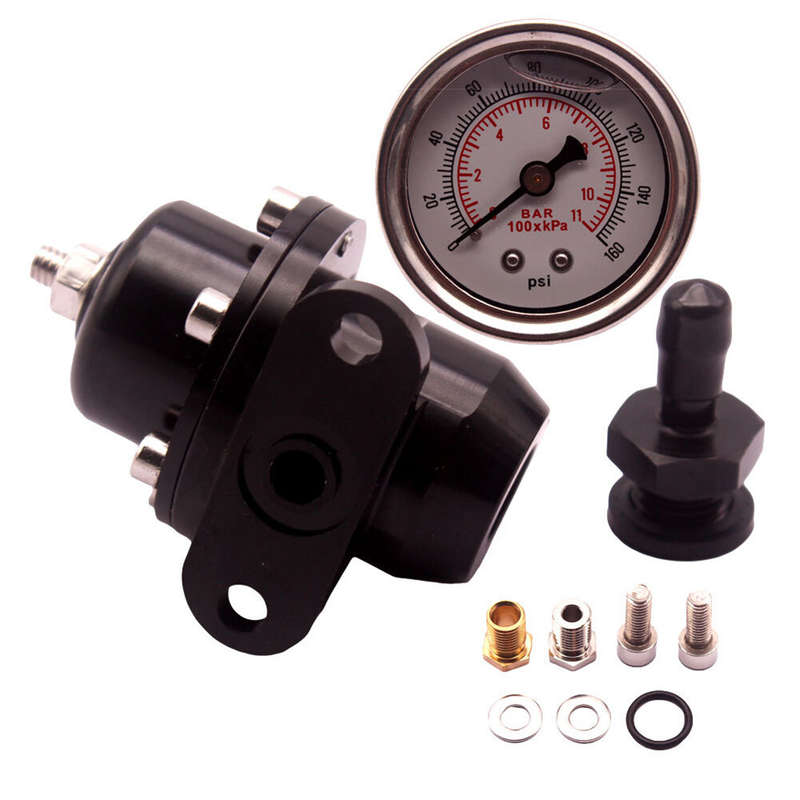 For Honda B16 B18 B17 B20 Si LS GSR D16 Racing FPR+Fuel Pressure Regulator Gauge