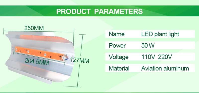 50W COB LED Grow Light Full Spectrum IP67 Waterproof Plant Flower Vegetable Lamp