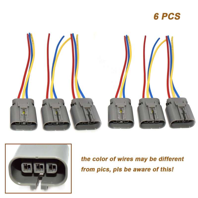 6PCS Ignition Coil Pack Wiring Connectors Pigtails for Nissan 300zx z32 Infiniti