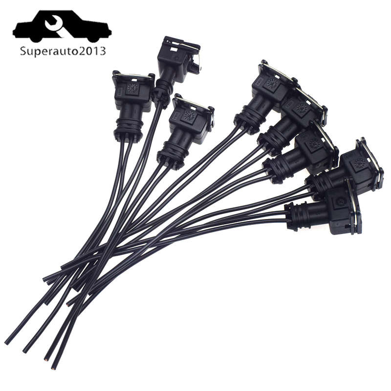 8X 2-Way Fuel Injector EV1 Connector Wiring Plug Clip 17103007 17109448 17109826