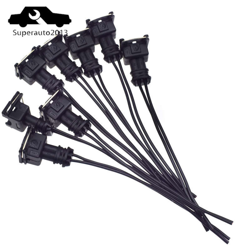 8X 2-Way Fuel Injector EV1 Connector Wiring Plug Clip 17103007 17109448 17109826