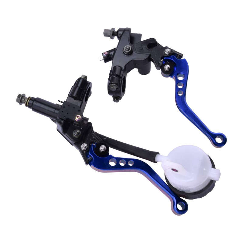 Blue & Black Motorcycle 7/8" 22mm Brake Clutch Master Cylinder Lever Acc