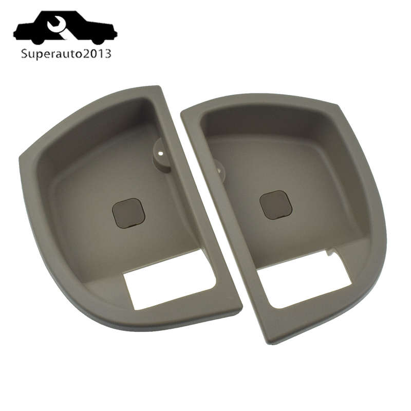 Pair New Left & Right Inside Door Handle Trim Beige For 2007-12 Hyundai Santa Fe