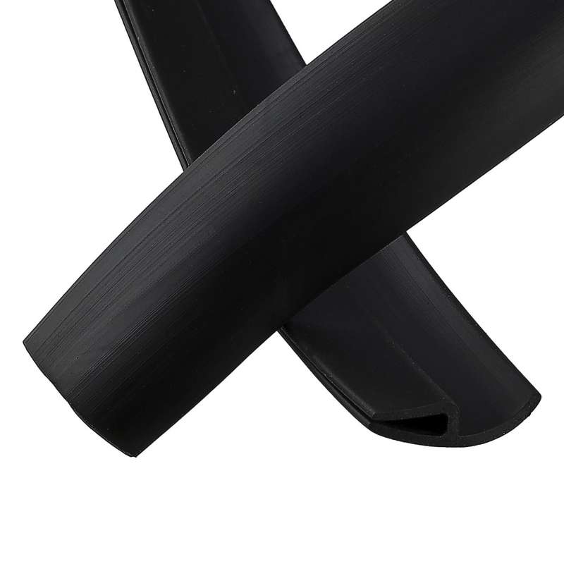 1x Black Front Windshield Seal Strip Rubber Sealed Moulding Trim Universal