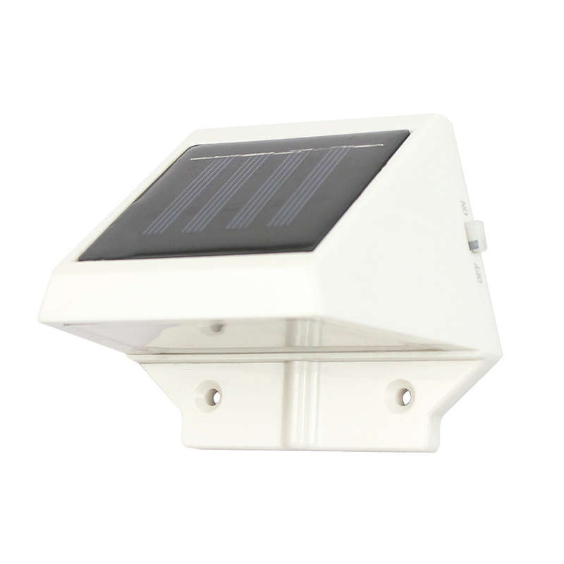 2 LED Outdoor Garden Pathway Stairway Landscape White Solar Powered Light