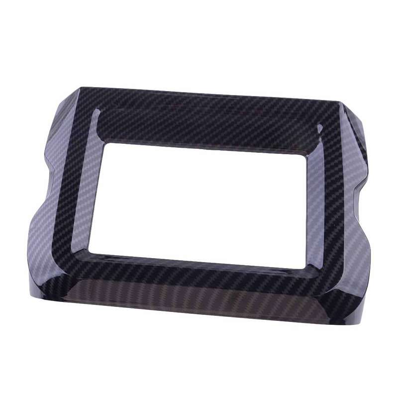 Carbon Fiber ABS Navigation GPS Panel Cover Trim Fit For Jeep Wrangler JL JLU