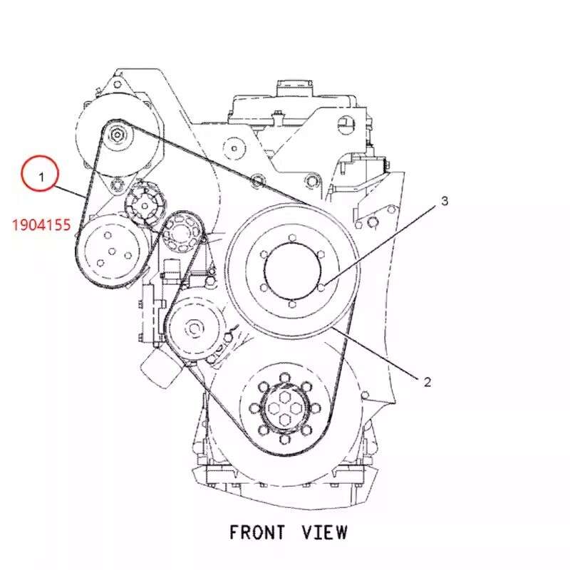 1PC NEW 190-4155 FIT FOR CAT E330C C9 Excavator Engine Fan Belt