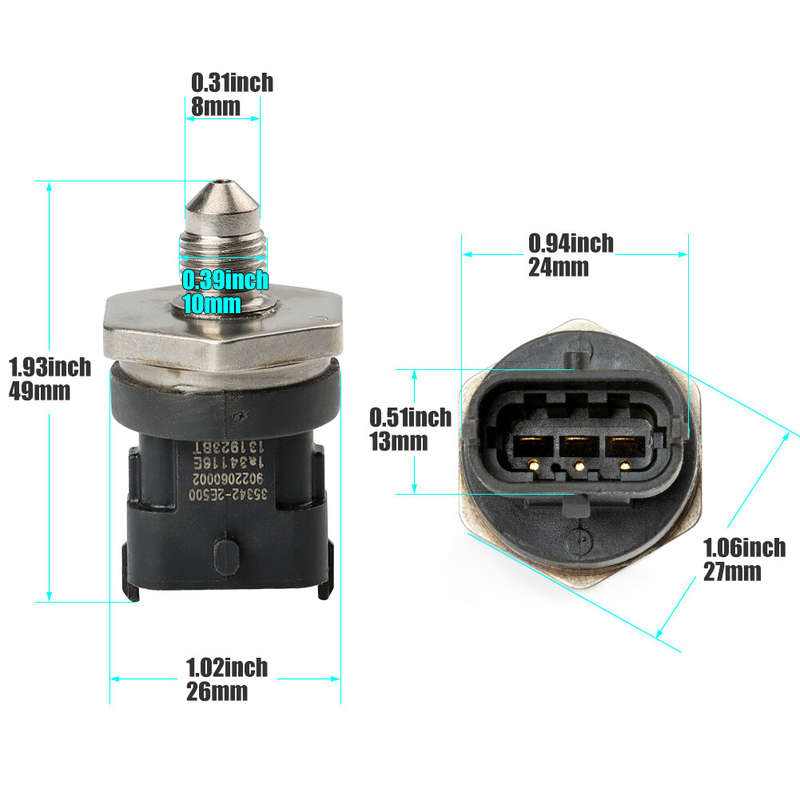New Fuel Rail Pressure Sensor 0261545074 For Mazda CX-7 2007 2008 2009 2.3L