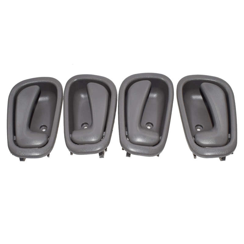 Grey Inside Door Handle 2 Left 2 Right For 98-02 Toyota Corolla Chevrolet Prizm