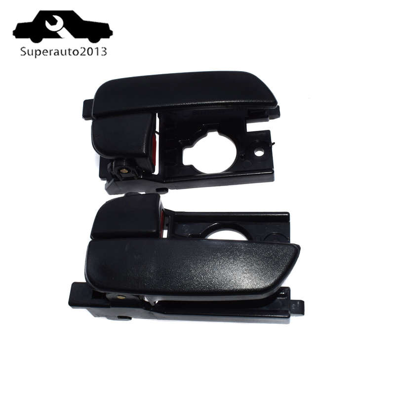 Pair Rear Left Right Interior Door Handle Black For 2007-2011 Hyundai Accent New