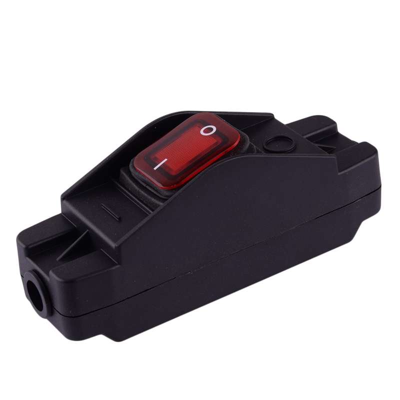 30A 220V Waterproof On/Off Inline Cord Switch Button With Indicator