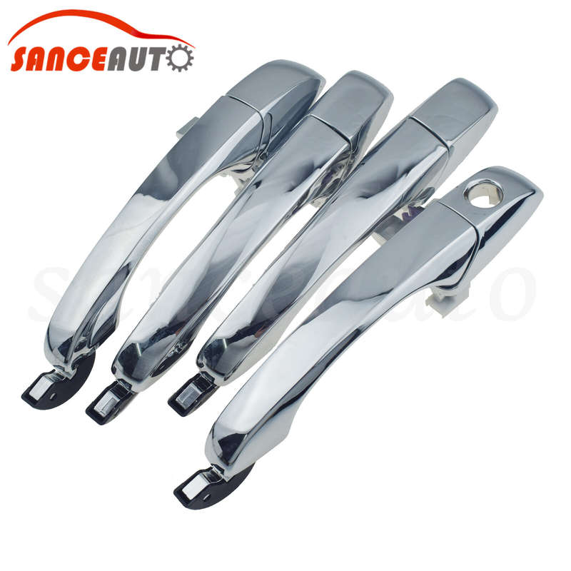4PCS Chrome Exterior Door Handle For Chrysler 300 300C 05-10 Dodge Magnum 05-08