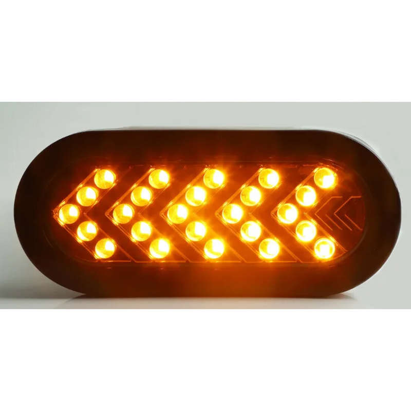 2X Trailer Truck Amber LED Oval Side Marker Turn Signal Tail Light Hot