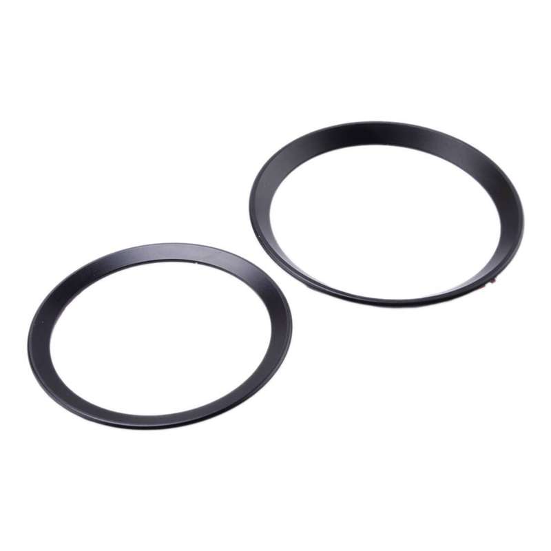 Black Front & Rear Logo Ring Cover Trim 82mm & 74mm Fit for BMW 3 Series 2Pcs