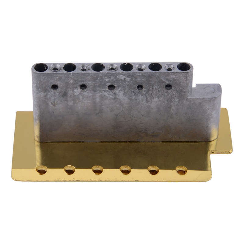 6 String Roller Saddle Tremolo Bridge w/ Bar Fit For Strat Electric Guitar Gold