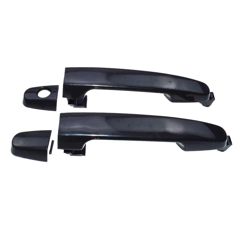 2pcs Smooth Black Outside Front Rear Left Right Door Handle For Toyota Corolla