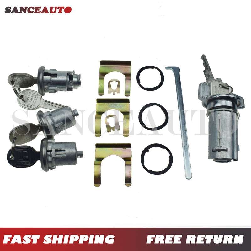 New For Chevy Pontiac Buick Ignition Door Trunk Lock Switch Cylinder W/ Keys Set