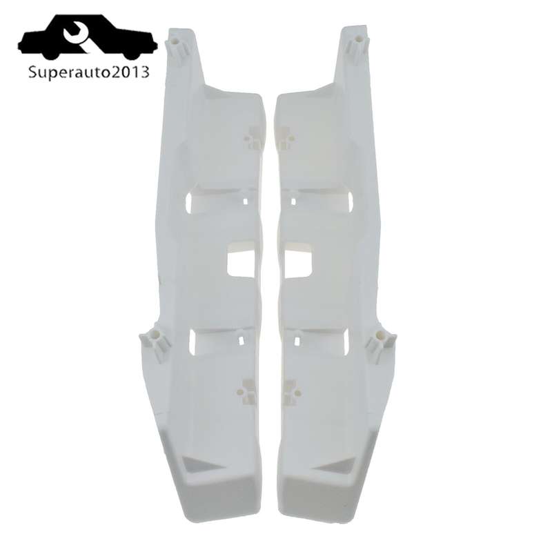 Front Left & Right Bumper Bracket Cover Retainer White For 2014-2016 Lexus IS350
