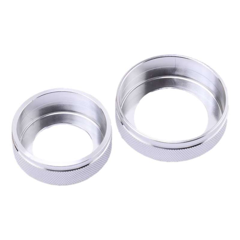 3pcs Silver AC Radio Switch Knob Ring Covers Fit For Ford Ranger 2023 2024 2025