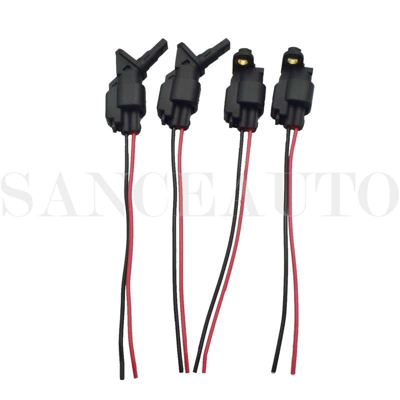 4pc ABS Wheel Speed Sensor W/ Connector Front Rear For Ford Jaguar Lincoln Volvo