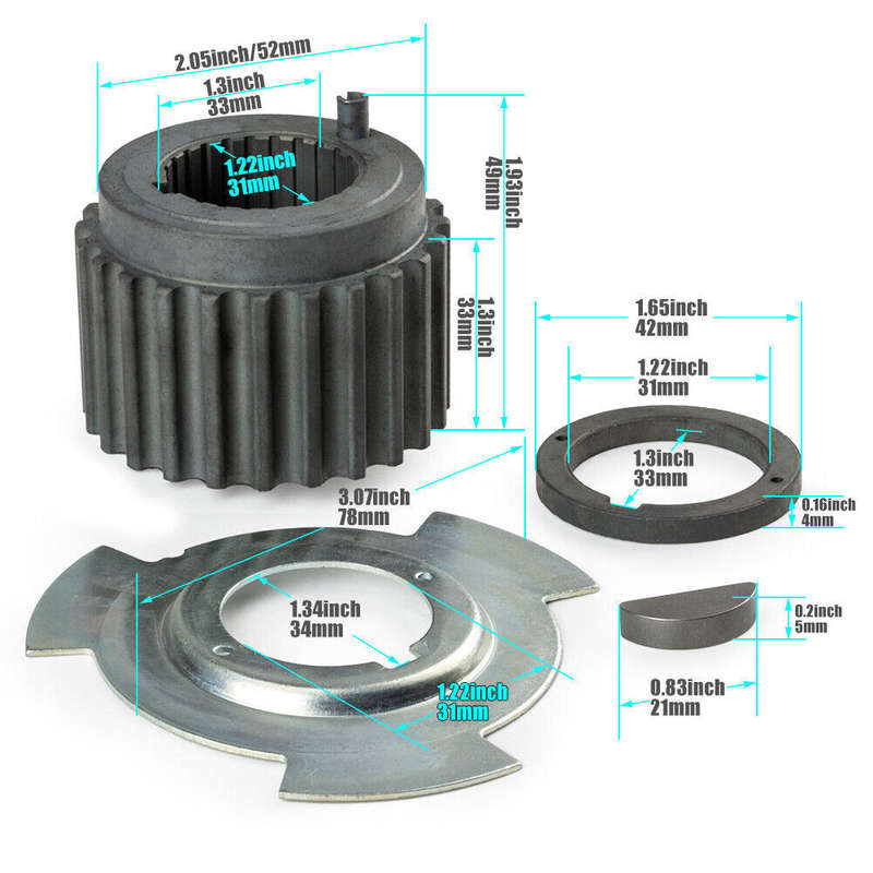 Crankshaft Gear Sprocket Sensor Blade&Spacer KIT For Montero 3.0L 3.5L MD184894