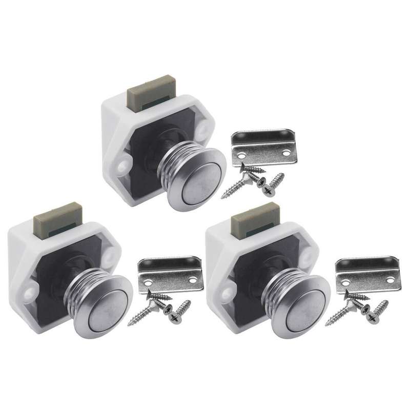 3 Sets Keyless Push Button Lock Latch Fit for Boat Yacht Trailer Camper Caravan