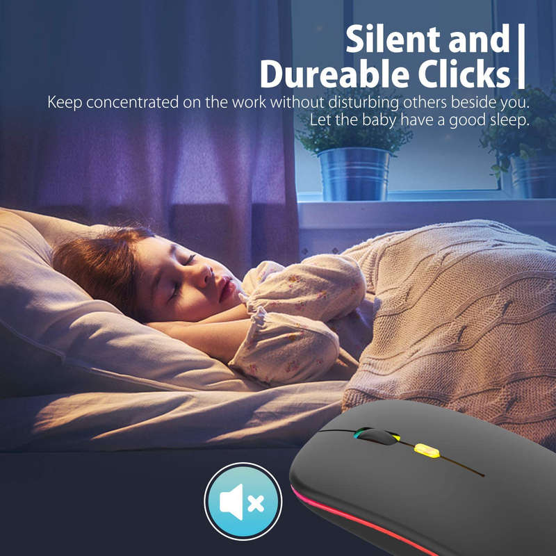 Image 4 - LED-Wireless-Mouse-Rechargeable-Slim-Silent-Mouse-2-4G-Portable-Mobile-Optical