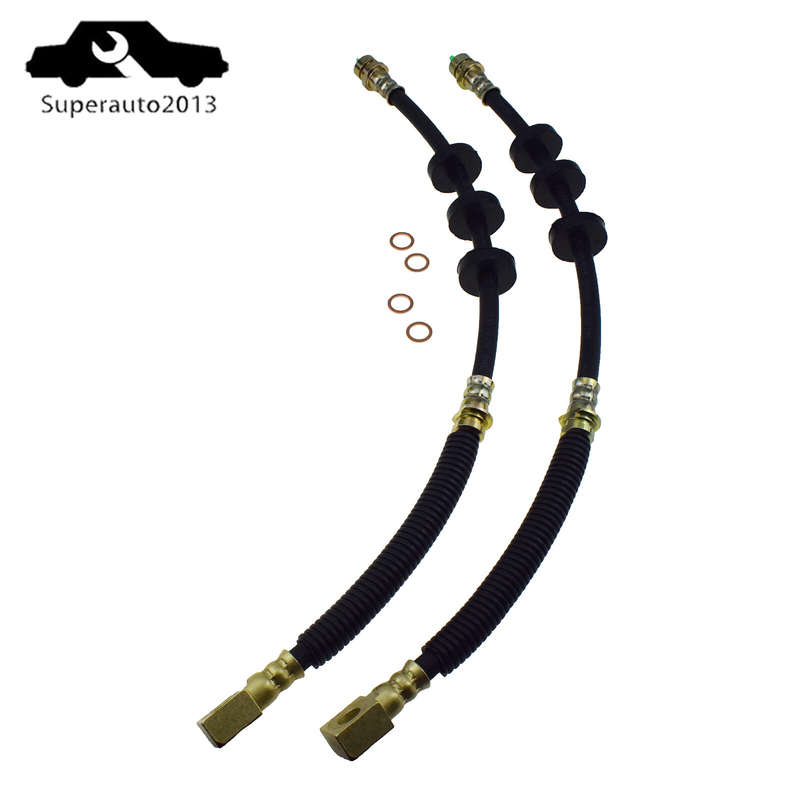 2PCS Brake Hydraulic Hose Front Left & Right For 2008-2011 Ford Focus 2.0L 2.5L